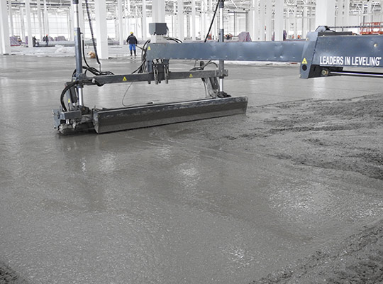 激光整平一体化施工